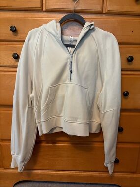 lululemon athletica Cream Scuba Half-Zip Hooded Pullover